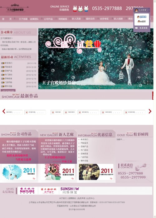 王子宫殿婚纱网源码(极品婚纱摄影站,价值500元)